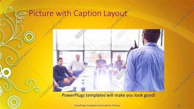 Picture with Caption presentation slide layout