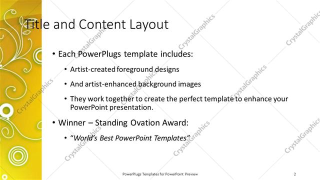 Title and Content presentation slide layout