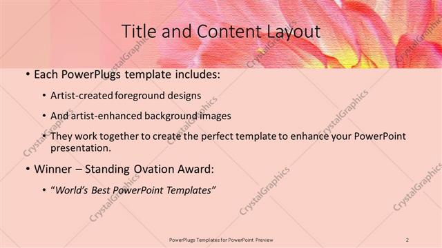 Title and Content presentation slide layout
