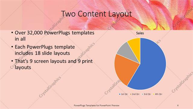 Two Content presentation slide layout