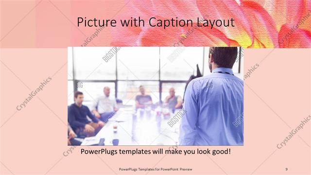 Picture with Caption presentation slide layout