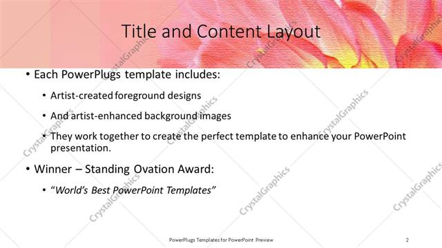 Title and Content presentation slide layout