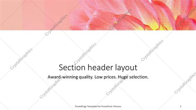 Section Header presentation slide layout
