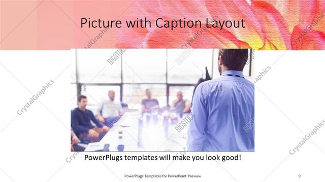 Picture with Caption presentation slide layout