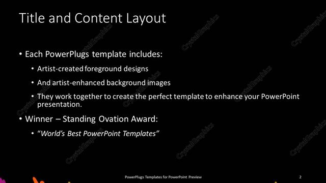 Title and Content presentation slide layout