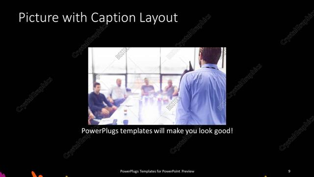 Picture with Caption presentation slide layout