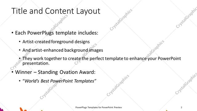 Title and Content presentation slide layout