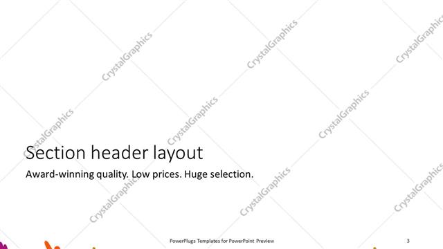Section Header presentation slide layout