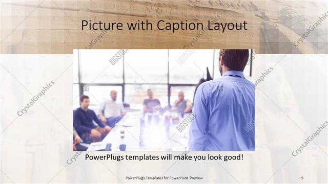 Picture with Caption presentation slide layout