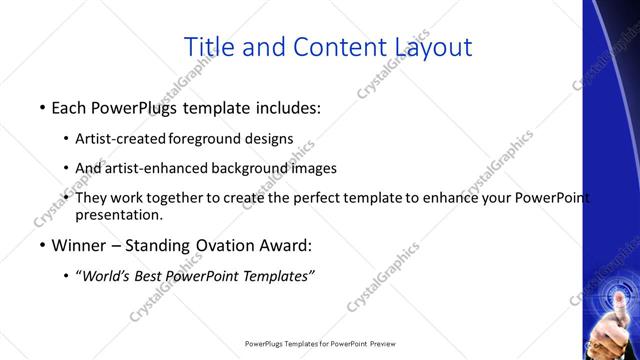 Title and Content presentation slide layout