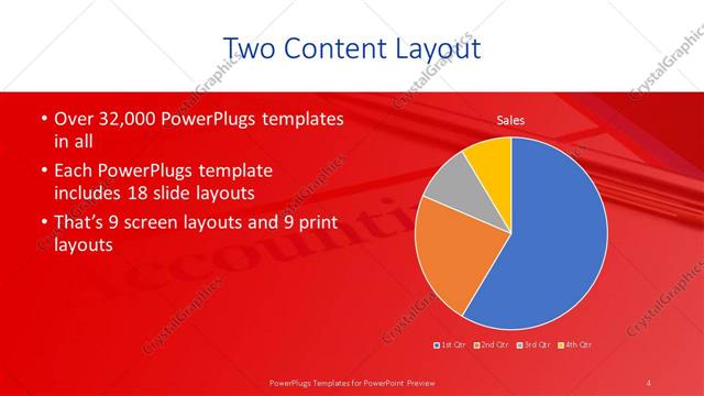 Two Content presentation slide layout