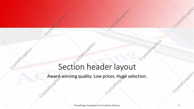 Section Header presentation slide layout