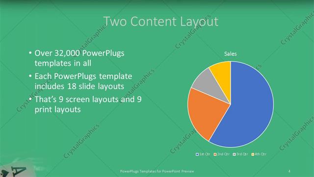 Two Content presentation slide layout