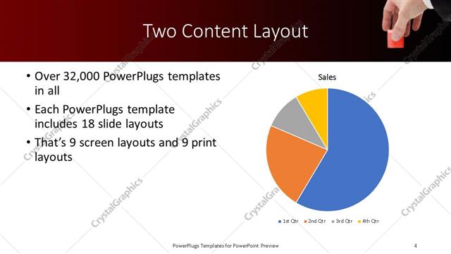 Two Content presentation slide layout