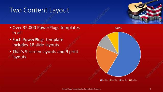 Two Content presentation slide layout