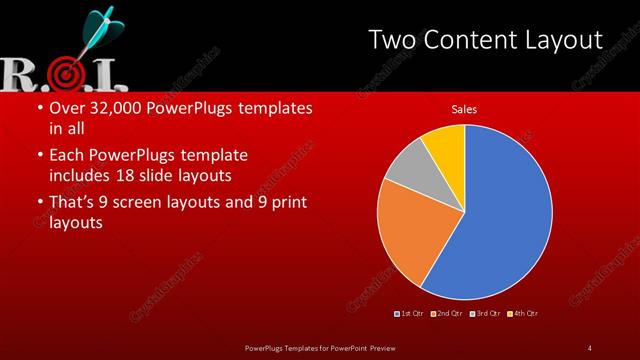 Two Content presentation slide layout
