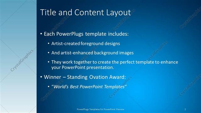 Title and Content presentation slide layout