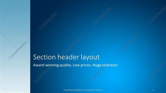 Section Header presentation slide layout