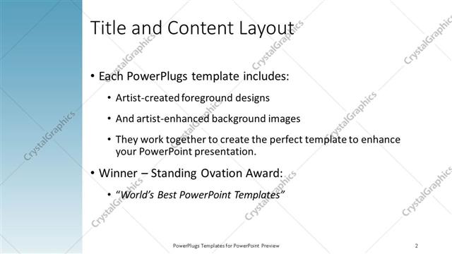 Title and Content presentation slide layout