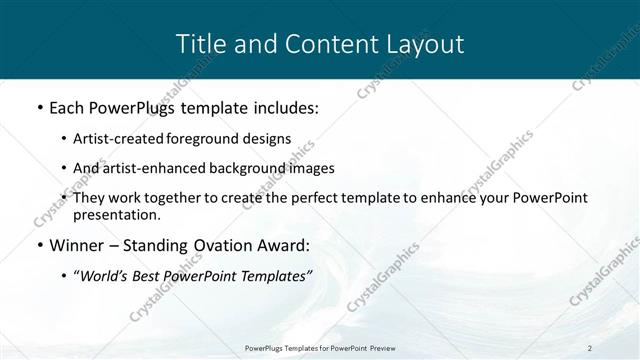 Title and Content presentation slide layout
