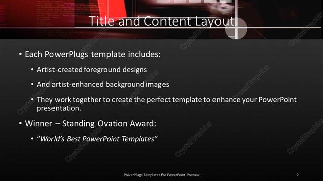 Title and Content presentation slide layout