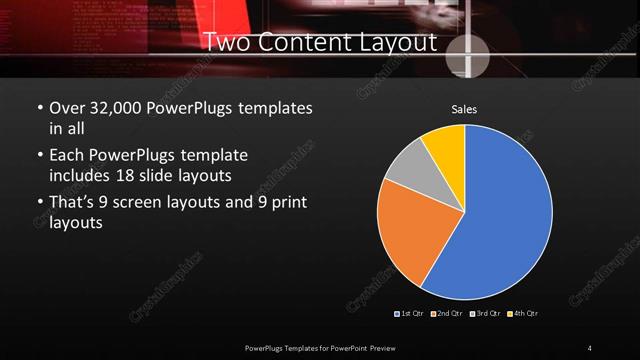 Two Content presentation slide layout