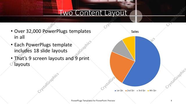 Two Content presentation slide layout