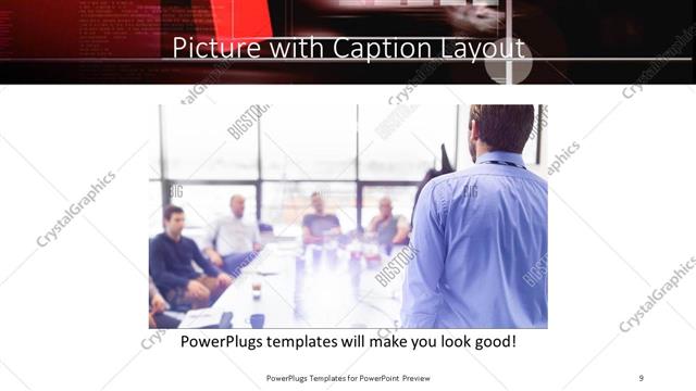 Picture with Caption presentation slide layout