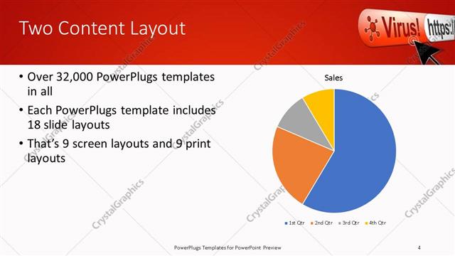 Two Content presentation slide layout