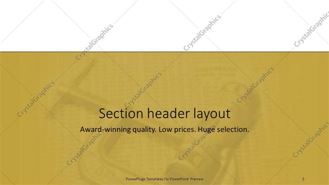 Section Header presentation slide layout