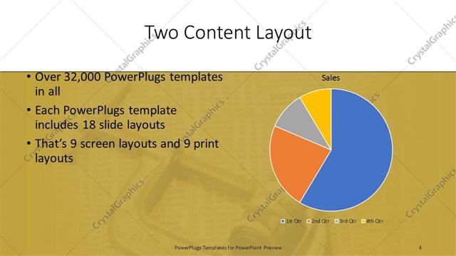 Two Content presentation slide layout