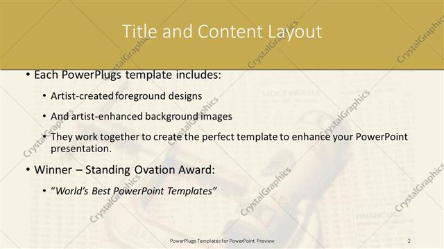 Title and Content presentation slide layout