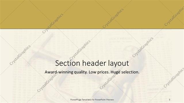 Section Header presentation slide layout