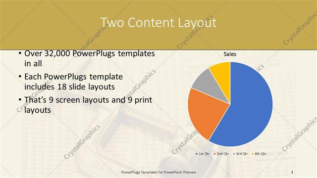 Two Content presentation slide layout
