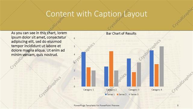 Content with Caption presentation slide layout