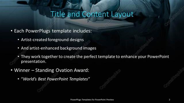 Title and Content presentation slide layout