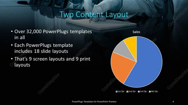 Two Content presentation slide layout