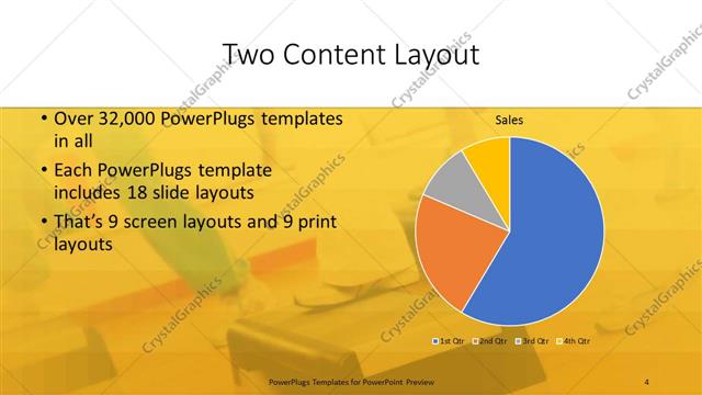 Two Content presentation slide layout