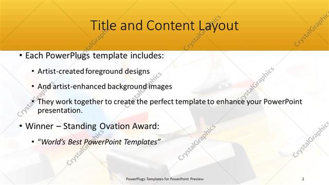 Title and Content presentation slide layout