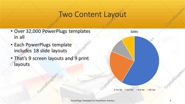 Two Content presentation slide layout