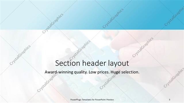 Section Header presentation slide layout