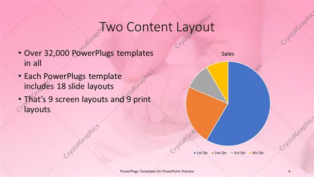 Two Content presentation slide layout