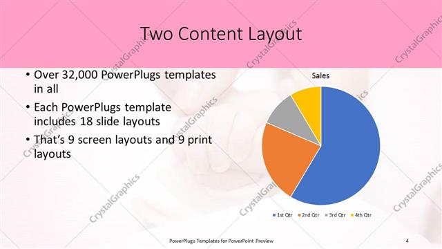 Two Content presentation slide layout