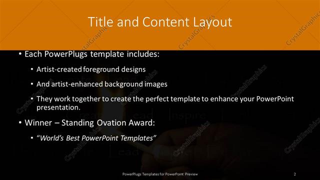 Title and Content presentation slide layout