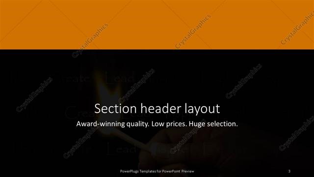 Section Header presentation slide layout