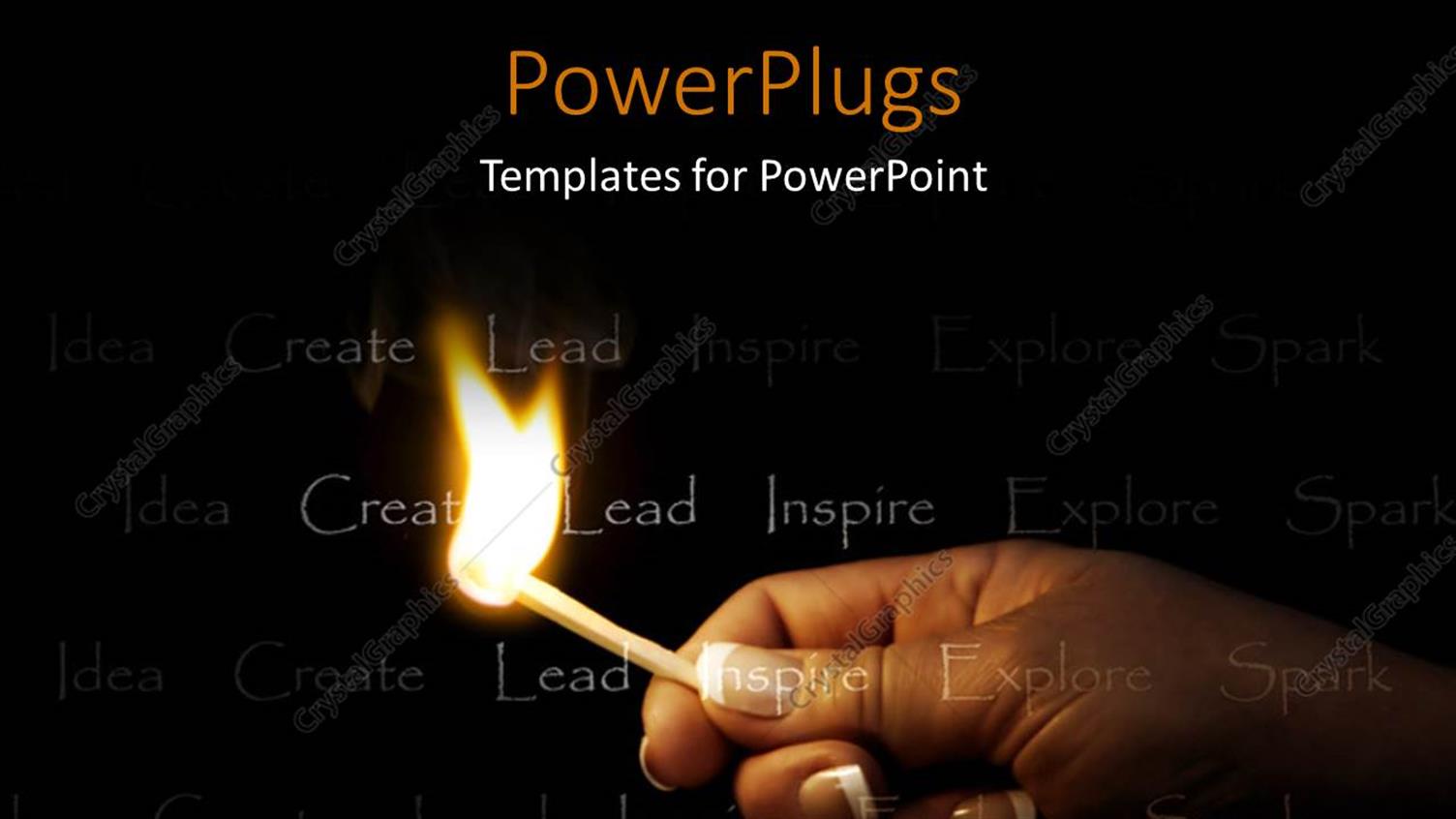 Featuring an Adult Female Hand Holding a Lit Match Stick