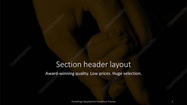 Section Header presentation slide layout