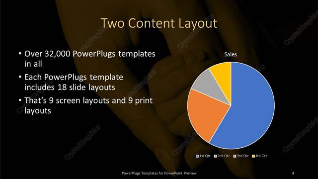 Two Content presentation slide layout