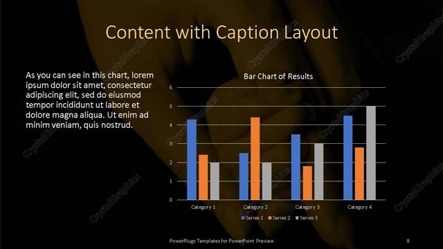 Content with Caption presentation slide layout