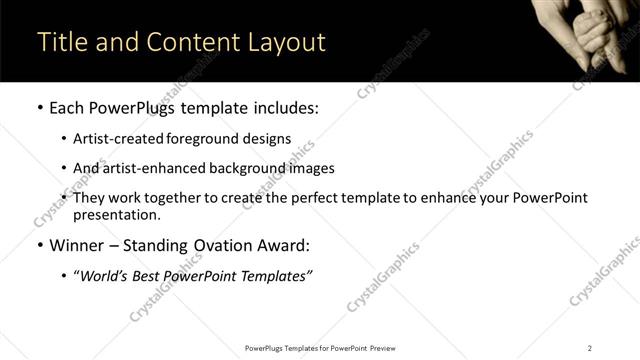 Title and Content presentation slide layout